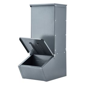Hog Feeder, 2.2 Bushel Capacity, Single Door Pig Feeder, Heavy Duty Steel Piglets Feeder, Multipurpose Trough Creep Feeder