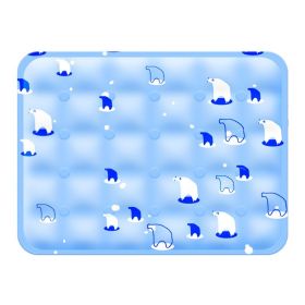 Only Self Pickup---Pet Cooling Mat (Option: CF70120s Sky Blue Ice Bear Blu)