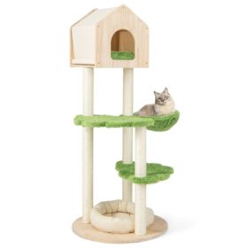 5 Story Cat Tree, Cat Villa (Option: 44301988)