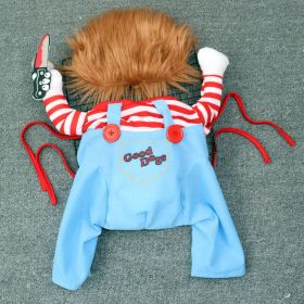 Pet Funny Costume Clothes For Medium Large Dogs For Cosplay Christmas Halloween (Color: White, size: m)