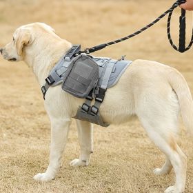 Universal Outdoor Dog Harness With Pet Leash And Snap Shackle Hitched Loop For Dogs (Color: Matcha Color, size: m)