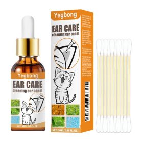 Pet Ear Cleaner Drops, Dog & Cat Ear Care Solution With Aloe, Glycerin & Tea Tree Oil, Gentle Ear Cleanser For Removing Dirt, Odor & Mites, 50ml (Option: 1box)